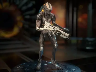 Biochemical Monster 01 Low-poly 3D model