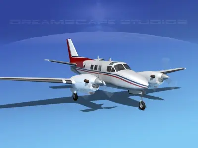 Beechcraft King Air C90 V09 3D model