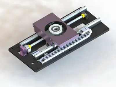 The horizontal motion and rotation integrated module 3D model