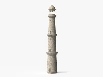 Indo-Islamic Tower With Balcony 3D model