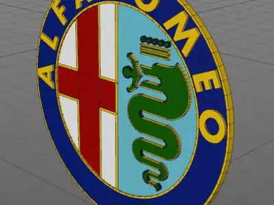Alfa Romeo Logo Free 3D model