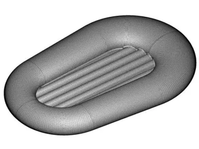 Transparent Inflatable Boat 3D model