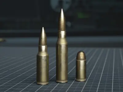 Bullets x3 3D model