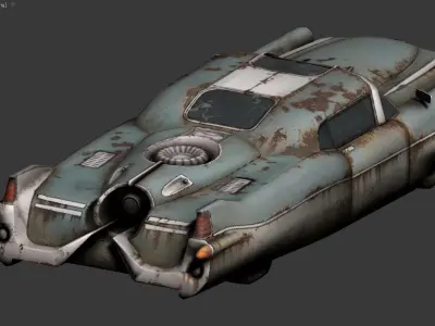 3D model of a vintage Low-poly 3D model