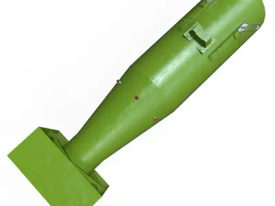 Atomic Bomb - Little Boy Low-poly 3D model