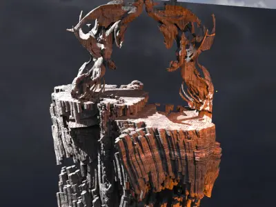 Hells Arch mountain Gateway 3D model