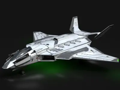 Jet Fighter - Source Files Attached 8K Textures Low-poly 3D model