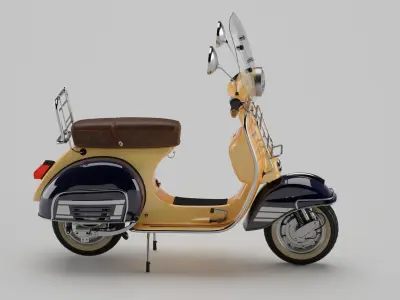 Vespa 5 Motorbike 3D model