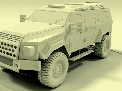 gurkha armoured vehicle 3D model