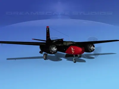 Douglas B-26B Invader V05 USAF 3D model