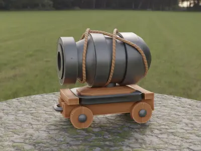 Cannon Clash of Clans Fan Art Free low-poly 3D model