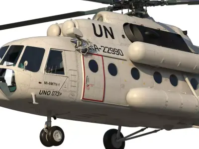 Mi-8 MTV helicopter 3D model