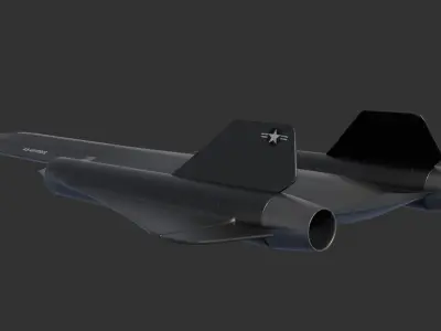 SR-72 BLACKBIRD STEALTH COMBAT AIRCRAFT Low-poly 3D model