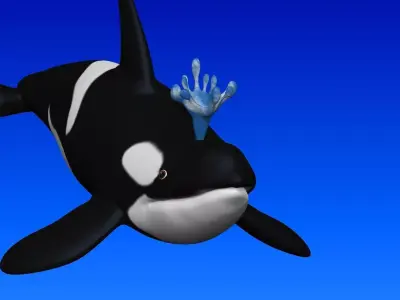 killer whale 3D model