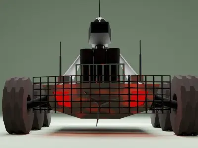 Machine gun robot-dron 3D model