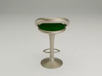 Modern Ring Bar Stool 3D Model-Minimal Metal Design 3D model