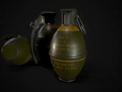 Grenade M26 A2 Low-poly 3D model