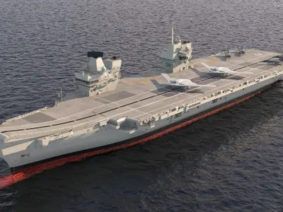 HMS Prince of Wales with Military Aircraft 3D model purchase