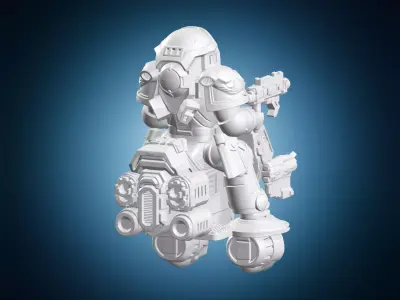 Space Marine Hover Bike 3D print model