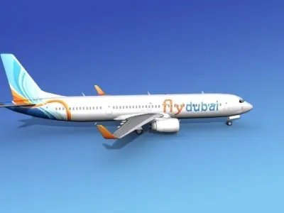 Boeing 737-900ER FlyDubai 3D model