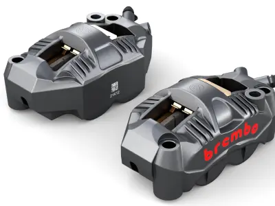 Brembo GP4 RS Caliper Low-poly 3D model