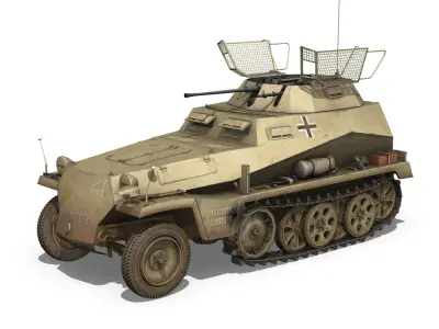SD KFZ 250 9 - Reconnaissance Halftruck - 23 PzDiv 3D model