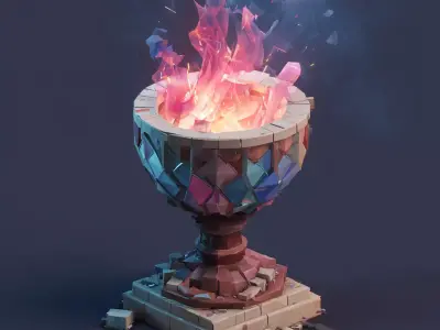 Stylized Goblets 3D model