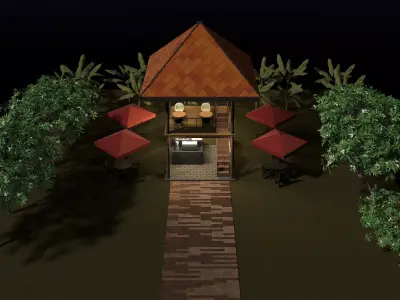 Tropical cafe 26T01 3D model