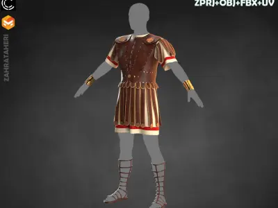 MENS GREEK OUTFIT 3D model