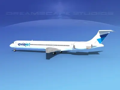 McDonnell Douglas MD83 Aviajet 3D model