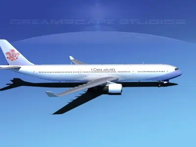Airbus A330-300 China Airlines 3D model