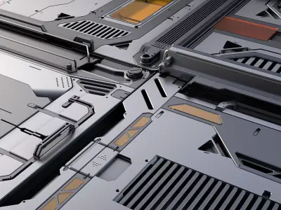 Sci-Fi Panels Pack vol 6 Alpha 3D model