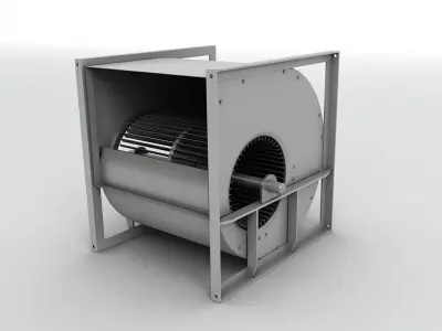 Industrial Fan Low-poly 3D model