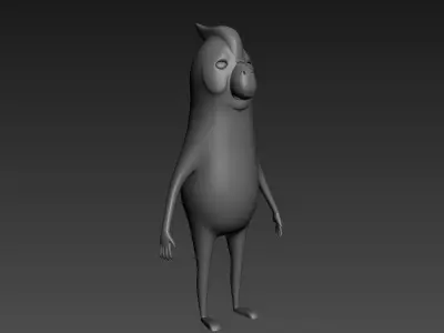 Orangutan cartoon character 3D model