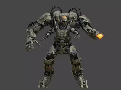 Tactical Exo Suit Model  Low-poly 3D model