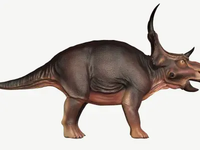 Diabloceratops dinosaur Low-poly 3D model