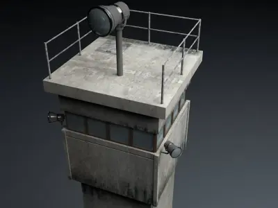 Berlin Wall Guard Tower v2 3D model