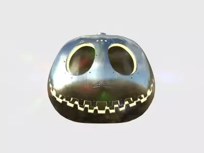 Pumpkin Head 04 SciFi - Jack O Mask - Character Design Low-poly 3D model