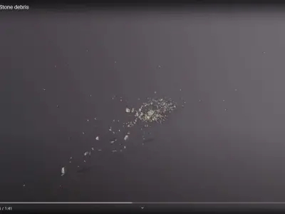 Debris Stone Above Low-poly 3D model