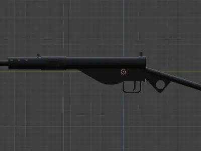 STEN GUN MK2 - Low Polygon Low-poly 3D model