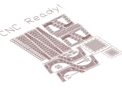 Eiffel Tower CNC Model 3D model
