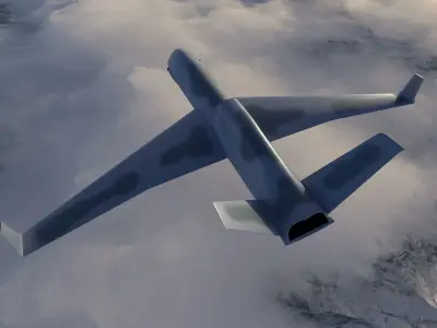 General Atomics Defender UAV concept 3D model
