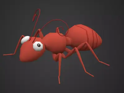 Cartoon Ant Rigged Free 3D model