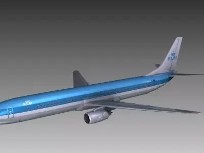 Boeing 737 KLM Low-poly 3D model