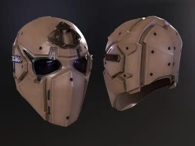 Ronin Ballistic Helmet Low-poly 3D model