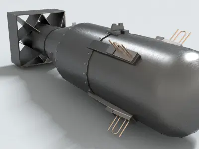 laos Nuclear Bomb Low-poly 3D model