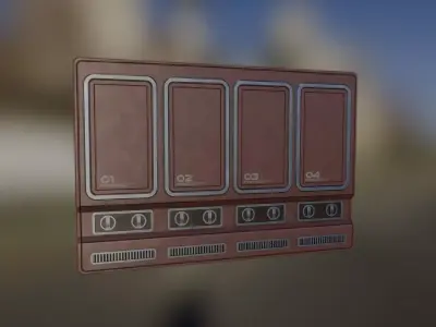 Lockers  Low-poly 3D model purchase