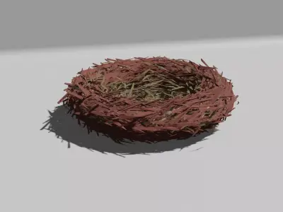 Bird Nest  Low-poly 3D model