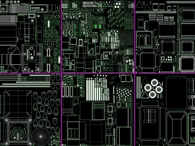 Wall Electric Props 1 - 20 pieces 3D model