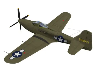 Bell P-63C Kingcobra 3D model